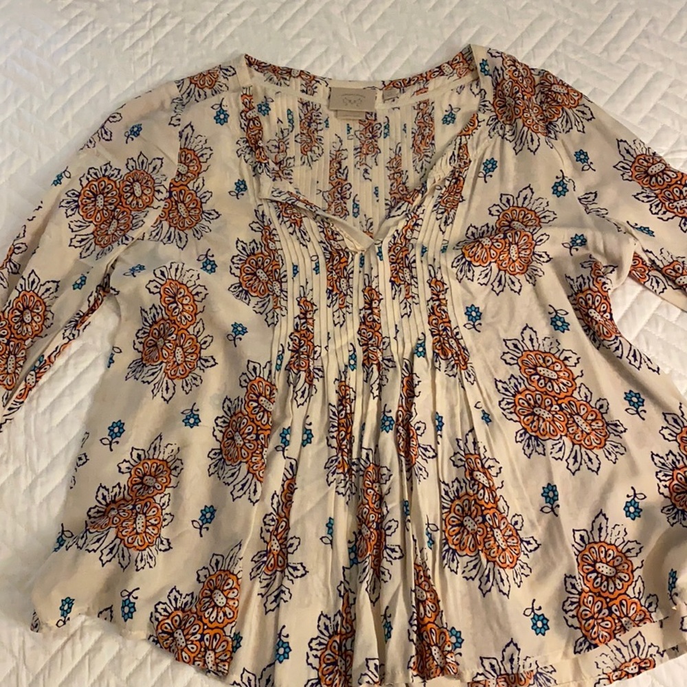 Anthropologie floral blouse